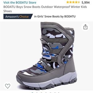 Bodatu Boys Snow Boots Little Kid size 13 like new